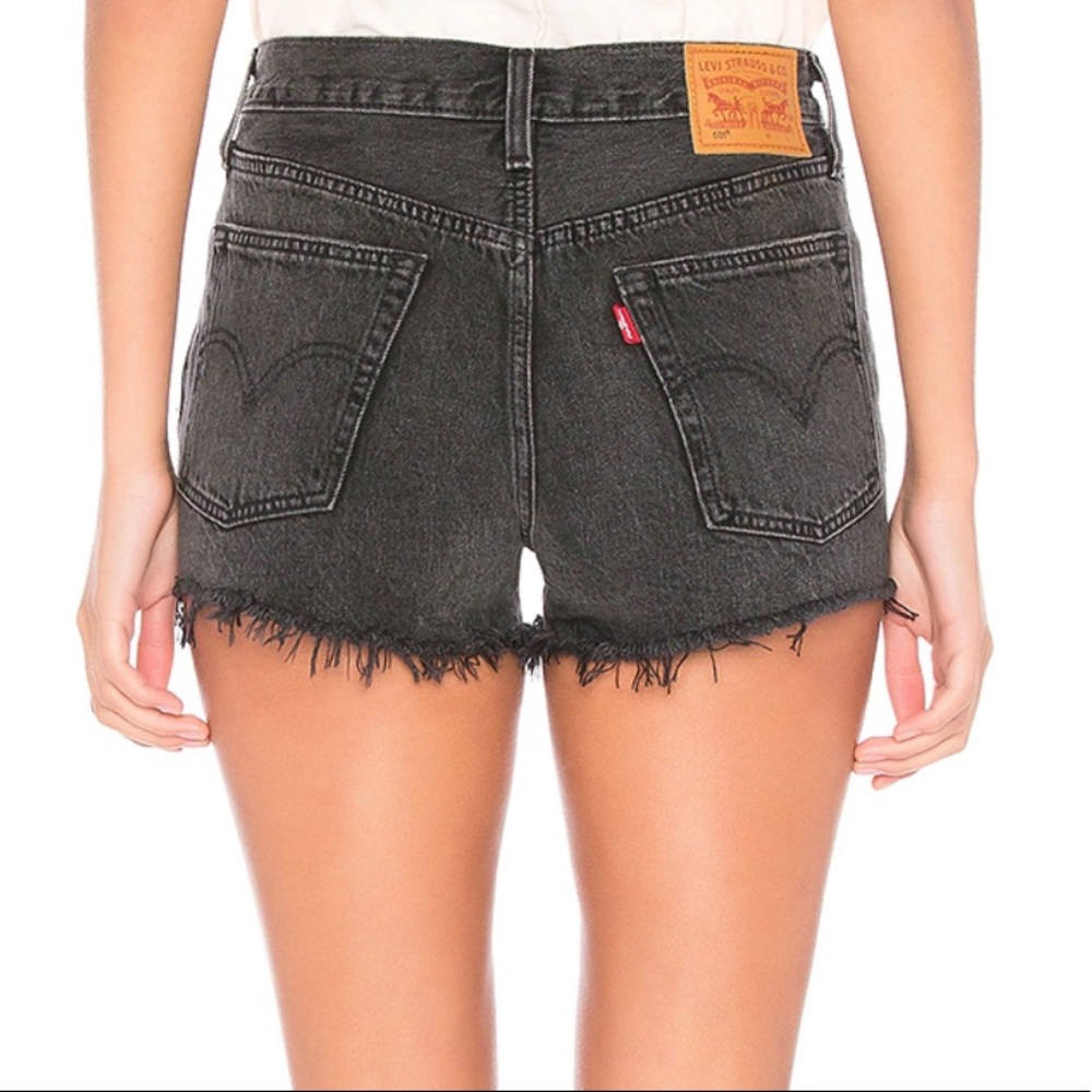 Levi’s Cutoff Jean Shorts Faded Vintage Black